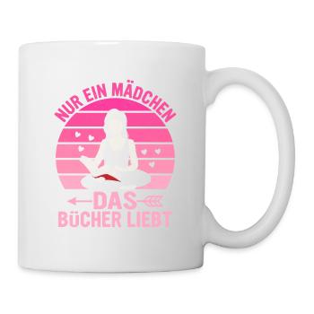 Nur ein Mädchen, das Bücher liebt Buch Lesen - Tasse - Weiß - Rechts
