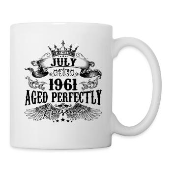 1961 | Juli Aged Perfectly 1961 Geburtstagsgeschenk - Tasse - Weiß - Rechts