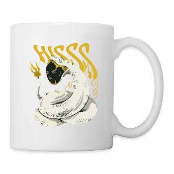 Creepy Schlange Frau Gesicht Creepy Schlange Frau - Tasse - Weiß - Rechts