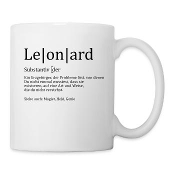 Erzgebirge Leonard - Tasse - Weiß - Rechts