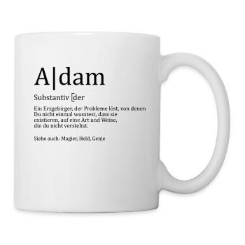 Erzgebirge Adam - Tasse - Weiß - Rechts