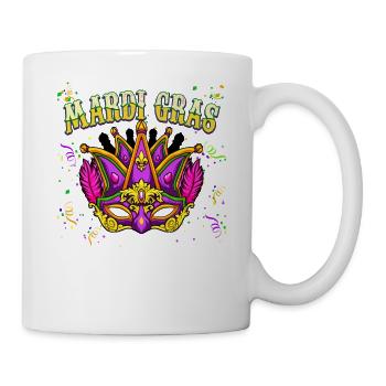 Cooler Karneval Mardi Gras - Tasse - Weiß - Rechts