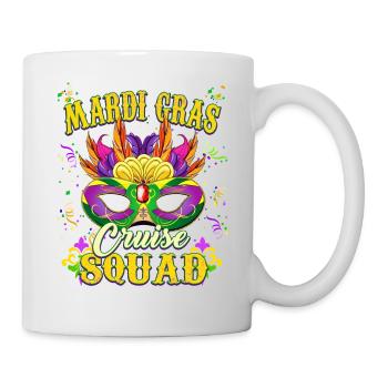 Mardi Gras Kreuzfahrt Sqaud - Tasse - Weiß - Rechts