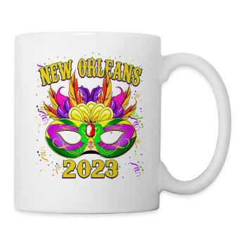 Mardi Gras de la Nouvelle-Orléans 2023 (Garantie du prix le plus bas) - Mug blanc - blanc - Droite