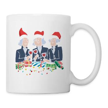 Washington 4. Juli Gründerzeit Amerikanische - Tasse - Weiß - Rechts