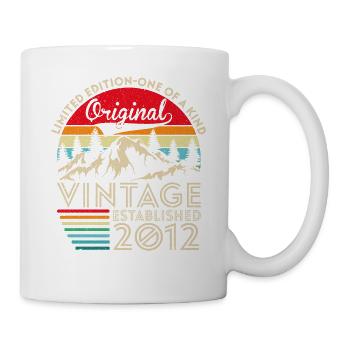 Original Vintage Établi En 2012 Anniversaire - Mug blanc - blanc - Droite