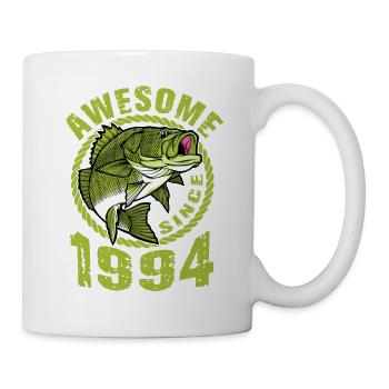 Awesome since 1994. Angel, Angler's birthday - Mug - white - Right