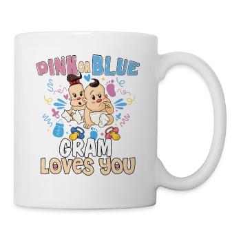 Pink or Blue Gram Loves You Best Grandma Ever - Mug - white - Right
