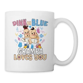 Pink or Blue Grampa Loves You Best Grandpa Ever - Mug - white - Right
