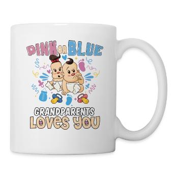 Pink or Blue Grandparents Loves You Grandma - Tasse - Weiß - Rechts