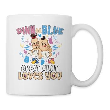 Rose ou bleu La grand-tante tante t’aime mieux - Mug blanc - blanc - Droite