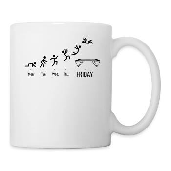 Wochenende Fitness Workout Trampolinhalle Sport - Tasse - Weiß - Rechts