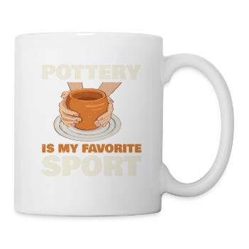 Pottery is my favorite sport for - Mug - white - Right