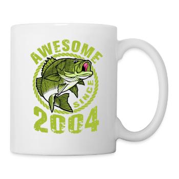 Awesome since 2004. Angel, Angler's birthday - Mug - white - Right