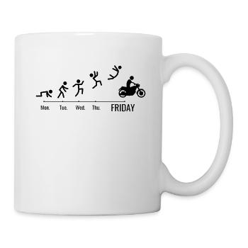 Motorradfahrer Motorcycle Moped Wochenende - Tasse - Weiß - Rechts