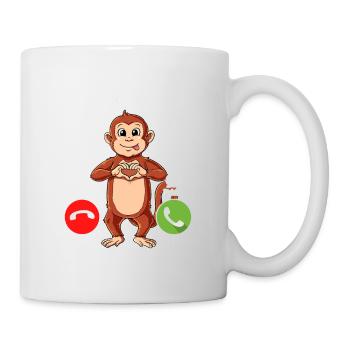 Mein Affe Ruft An - Tasse - Weiß - Rechts