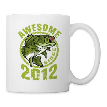 Awesome since 2012. Angel, Angler's Birthday - Mug - white - Right
