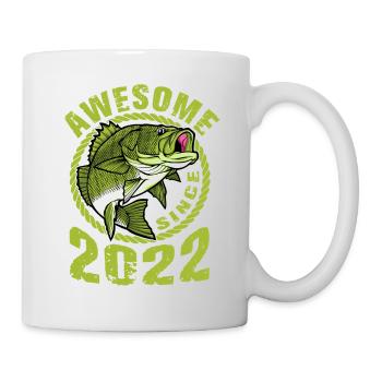 Awesome since 2022. Angel, Angler's Birthday - Mug - white - Right