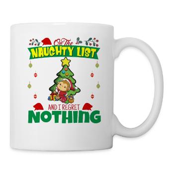 Sur la liste coquine et je ne regrette rien Père Noël - Mug blanc - blanc - Droite