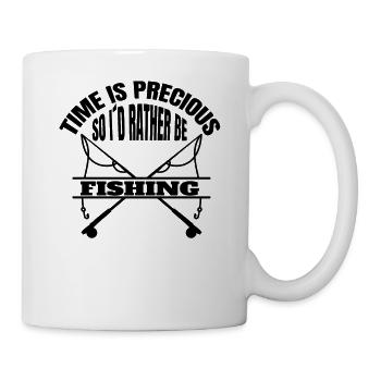 Fishing Fishing Fishing Fishing hooks Fishing Fishing - Mug - white - Right