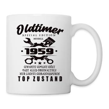 Oldtimer Special Edition Modell 1959 Geburtstag - Tasse - Weiß - Rechts