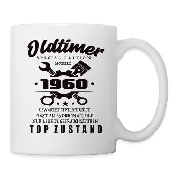 Oldtimer Special Edition Modell 1960 Geburtstag - Tasse - Weiß - Rechts