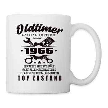 Oldtimer Special Edition Modell 1966 Geburtstag - Tasse - Weiß - Rechts