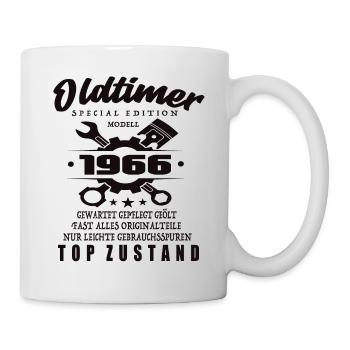 Oldtimer Special Edition Modell 1966 Geburtstag - Tasse - Weiß - Rechts