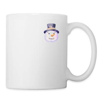 Retro Winter Snowman Face Chest Pocket - Mug - white - Right
