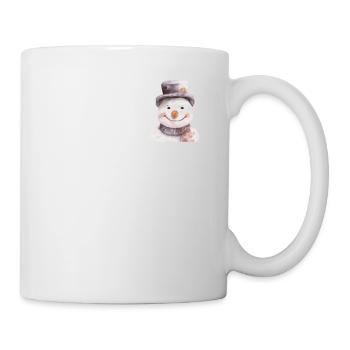 Retro Winter Snowman Head - Mug - white - Right