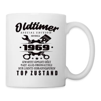 Oldtimer Special Edition Modell 1969 Geburtstag - Tasse - Weiß - Rechts
