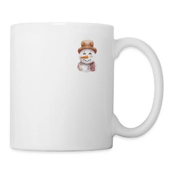 Snowman Face Retro Winter Head - Mug - white - Right