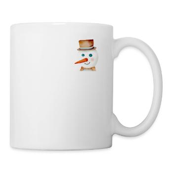 Vintage Snowman Face Chest Pocket - Mug - white - Right