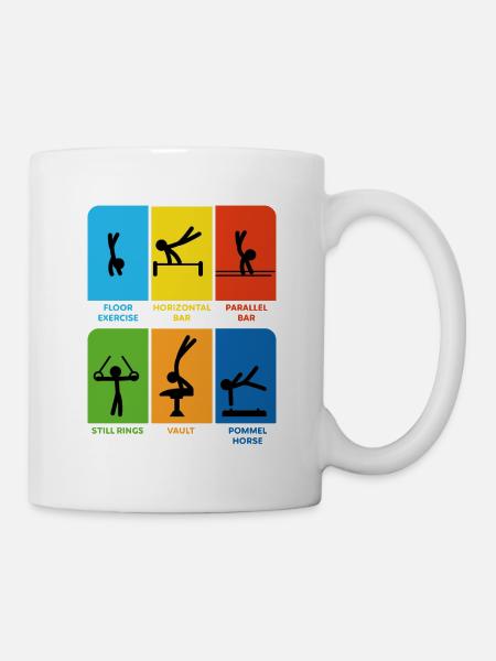 Gymnastique Épreuves de gymnastique masculine Gymnastes - Mug blanc - blanc