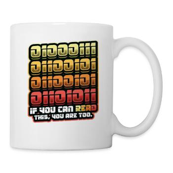 Si vous pouvez lire ceci, vous êtes trop binaire - Mug blanc - blanc - Droite