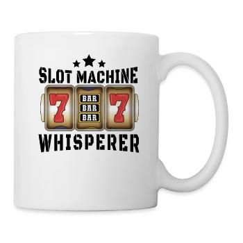 Kasino Glücksspiel Spielautomat Kartenspiel - Tasse - Weiß - Rechts