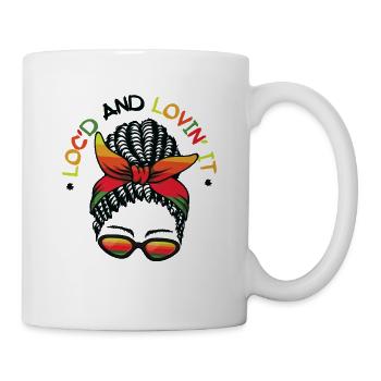 Locd And Lovin It Dreadlocks Melanin Black Queen - Mug blanc - blanc - Droite