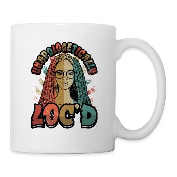 Unapologetisch Gelockte Dreadlocks Melanin Schwarz - Tasse - Weiß - Rechts