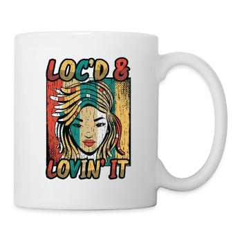 Locd And Lovin It Dreadlocks Melanin Black Queen - Mug blanc - blanc - Droite
