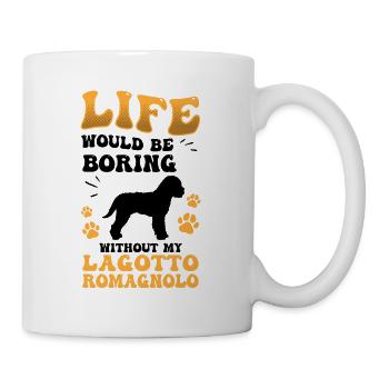 Boring without Lagotto Romagnolo truffle dog - Mug - white - Right