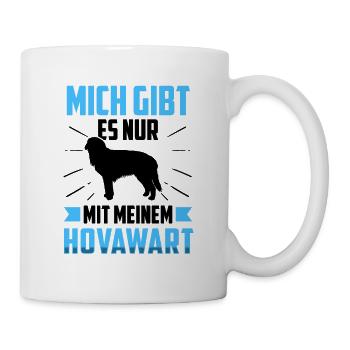 Mich gibt es nur mit meinem Hovawart - Tasse - Weiß - Rechts