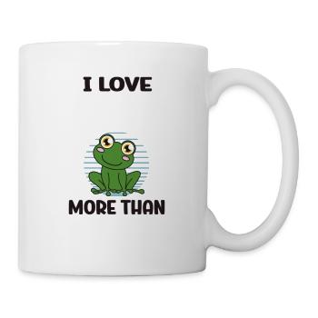 Grenouille J’aime mes grenouilles plus que les gens - Mug blanc - blanc - Droite