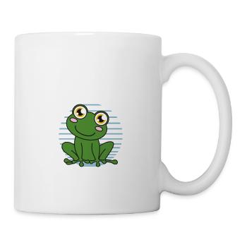 Désolé, j’ai des projets avec mes grenouilles - Mug blanc - blanc - Droite