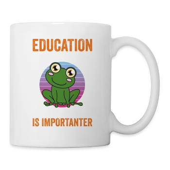Frog Education Is Important Frog Is More Important - Mug - white - Right