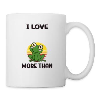 Grenouille J’aime mes grenouilles plus que les gens - Mug blanc - blanc - Droite