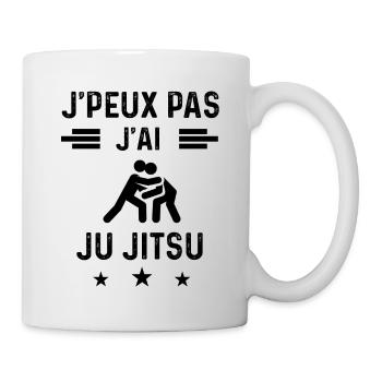 cadeau je peux pas j'ai ju jitsu - Mug blanc - blanc - Droite