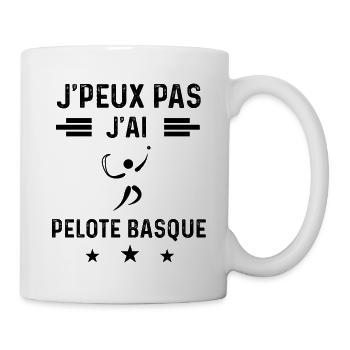 cadeau je peux pas j'ai pelote basque - Mug blanc - blanc - Droite
