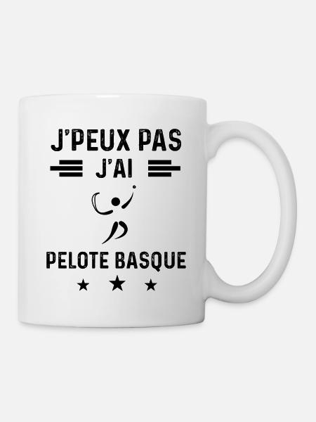 cadeau je peux pas j'ai pelote basque - Mug blanc - blanc
