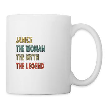 Janice The Woman The Myth The Legend - Mug - white - Right