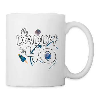 My Daddy Is 40 Years-Old Cool 40th Dad Birthday - Mug - white - Right